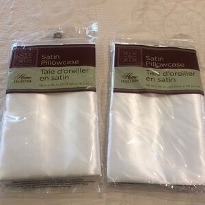 Home Collection Satin Pillowcase - White
